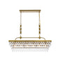 Nordic 40 inch rectangle pendant in brass