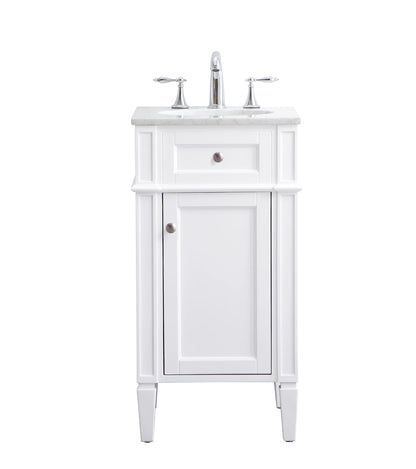 18 in. Single Bathroom Vanity set in white