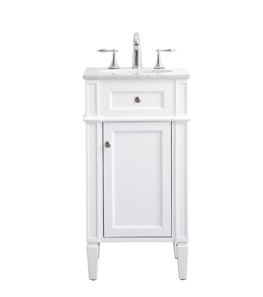 18 in. Single Bathroom Vanity set in white
