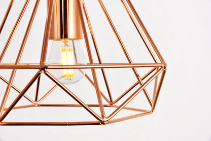 Jago Collection Pendant D9.8 H9.8 Lt:1 Copper Finish
