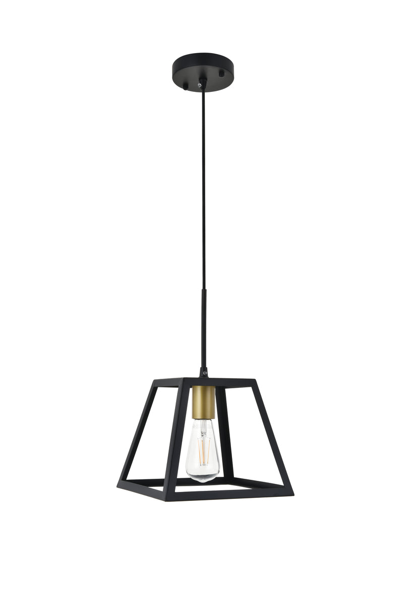 Resolute 1 light brass and black Pendant