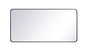 Soft corner metal rectangular mirror 30x60 inch in Black
