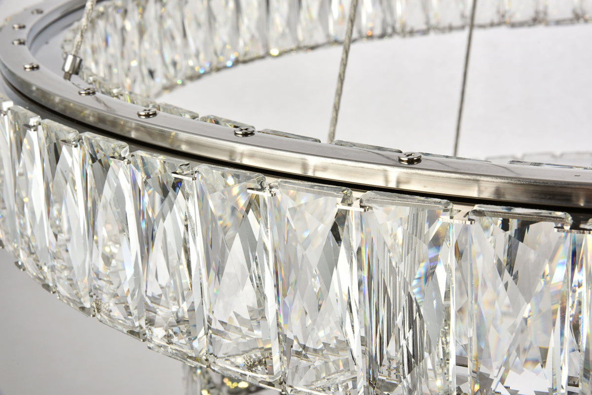 Monroe Integrated LED chip light Chrome Chandelier Clear Royal Cut Crystal