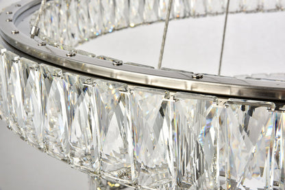Monroe Integrated LED chip light Chrome Chandelier Clear Royal Cut Crystal