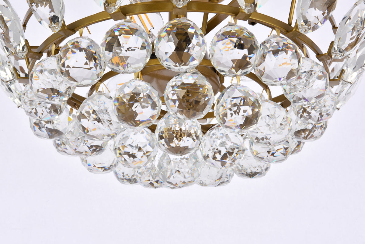 Emilia 16 inch flush mount in brass