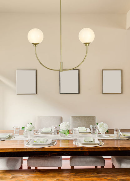 Nyomi 30 inch chandelier in Brass