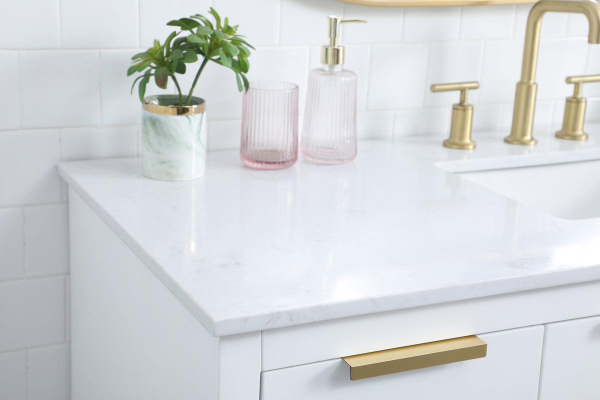 54 Inch SIngle Bathroom Vanity In White