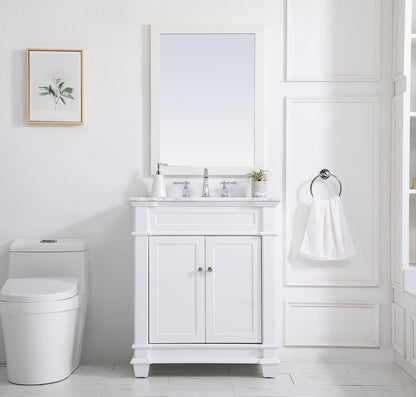 30 inch Single Bathroom Vanity set in White
