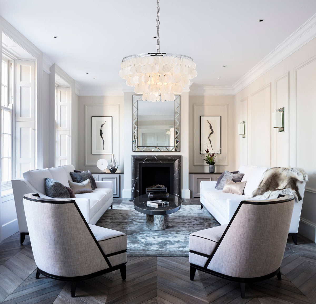 Selene 4 light Chrome Pendant