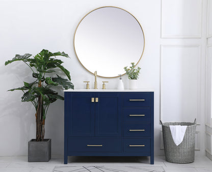 42 inch Single Bathroom Vanity in Blue