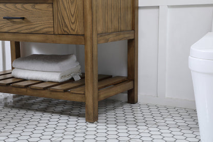 42 inch Single bathroom vanity in driftwood with backsplash