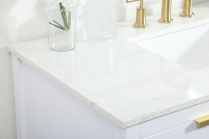 42 inch Single bathroom vanity in white