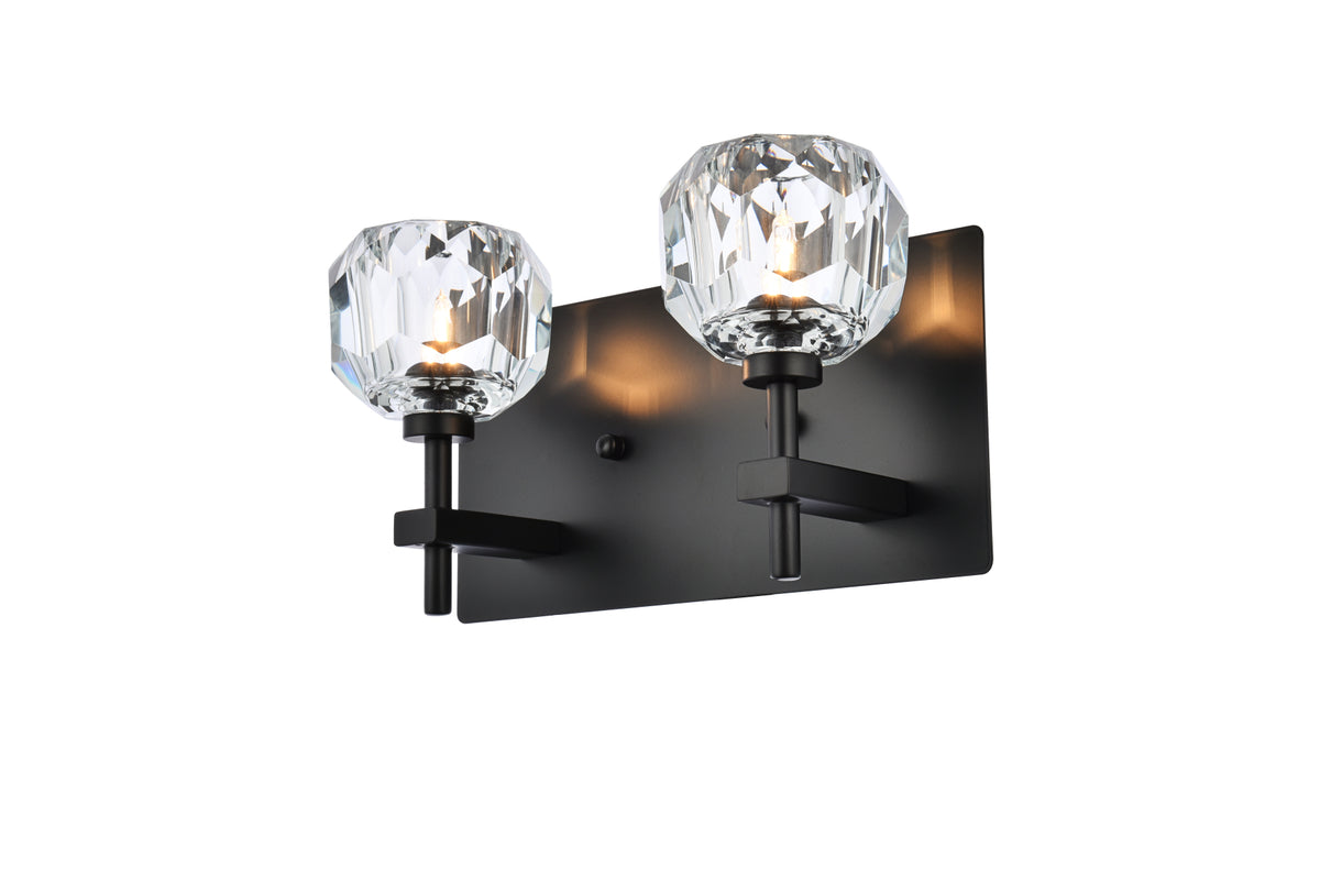 Graham 2 Light Wall Sconce in Black