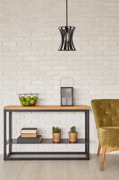 Lily 1 light pendant in black