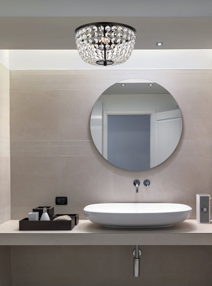 Cora 13 inch flush mount in black