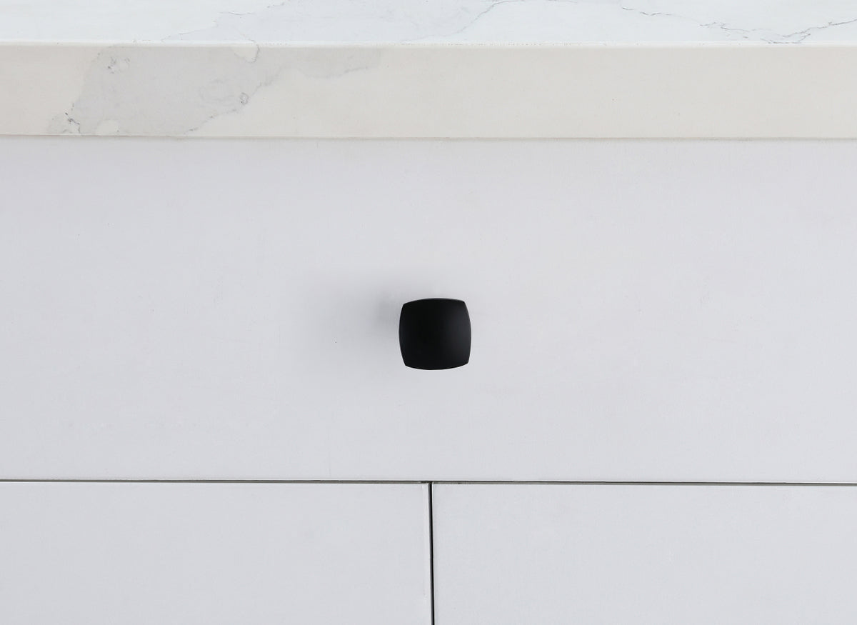 Irvin 1.3" Matte Black Square Knob Multipack (Set of 10)