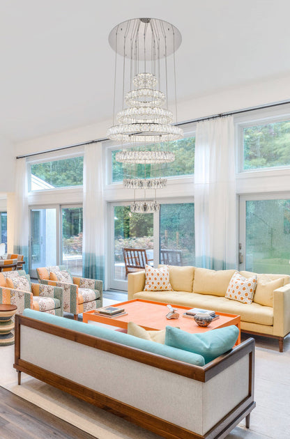 Monroe Integrated LED chip light Chrome Chandelier Clear Royal Cut Crystal