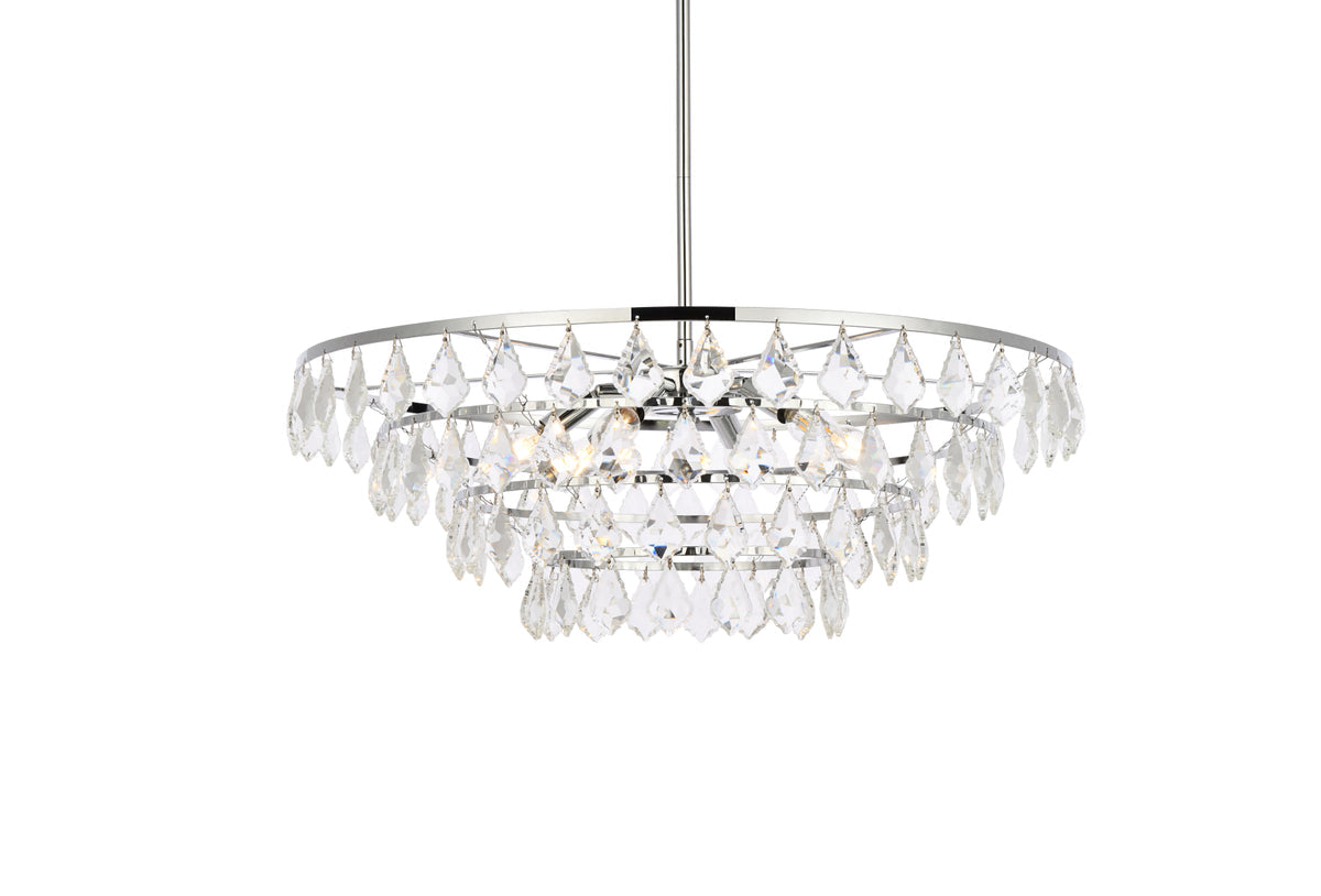 Ella 28 inch pendant in chrome