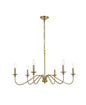 Rohan 36 inch chandelier in Satin Gold