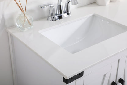 36 inch bathroom Vanity in White with Backsplash