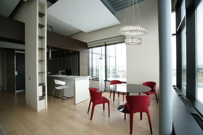 Monroe Integrated LED chip light Chrome Pendant Clear Royal Cut Crystal