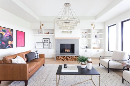 Monroe Integrated LED chip light Chrome Chandelier Clear Royal Cut Crystal