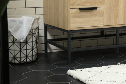 48 inch Single bathroom vanity in mango wood with backsplash