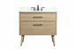 36 inch Single bathroom vanity in mango wood with backsplash