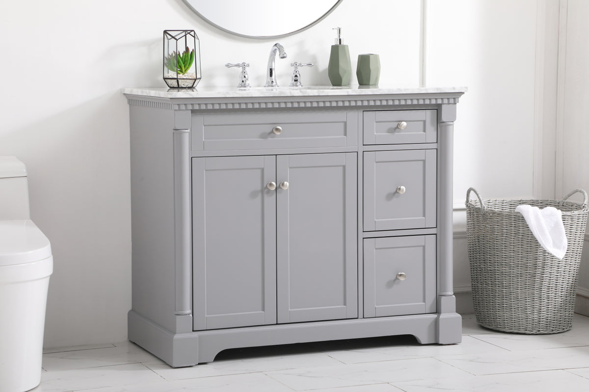 42 inch Single bathroom vanity in  Grey