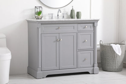 42 inch Single bathroom vanity in  Grey