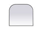 Metal Frame Arch Mirror 42x38 Inch in Black