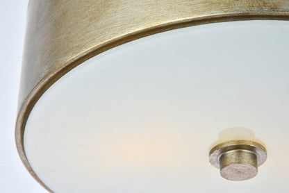 Hazen 2 light 12 inch Vintage Silver flush mount