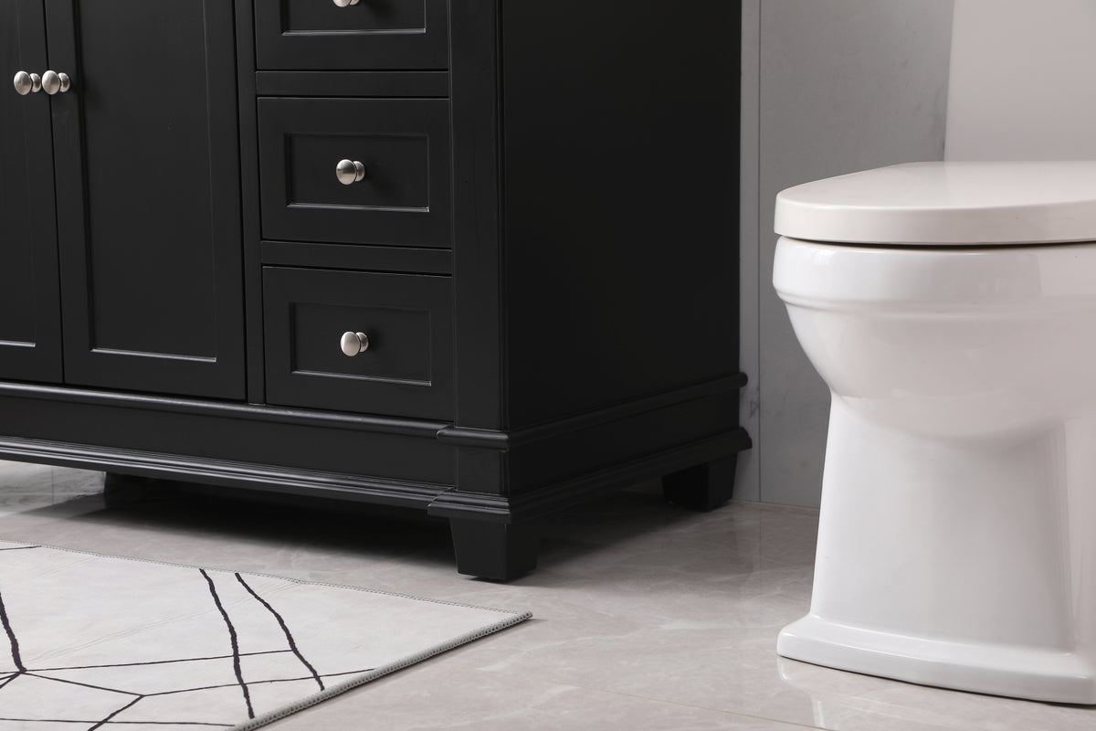 42 inch Single bathroom vanity set in black