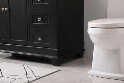 42 inch Single bathroom vanity set in black