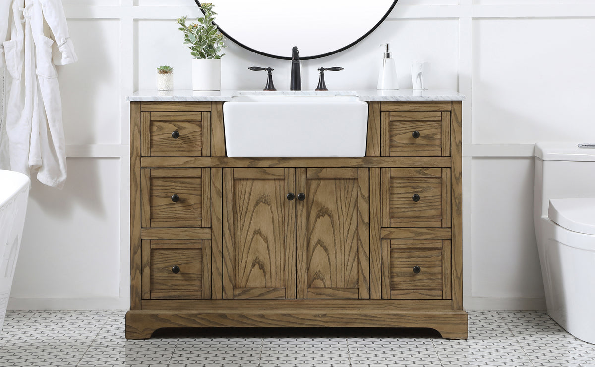 48 inch Single bathroom vanity in driftwood
