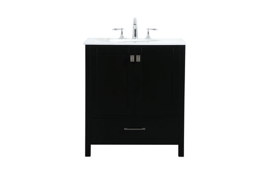 30 inch Single bathroom vanity in black