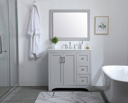 36 inch Single Bathroom Vanity in Grey