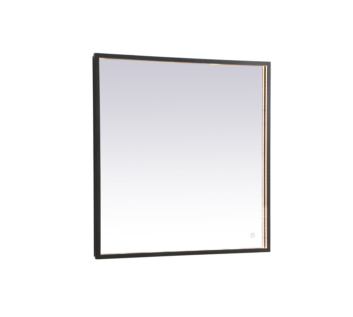 Pier 30x30 inch LED mirror with adjustable color temperature 3000K/4200K/6400K in black
