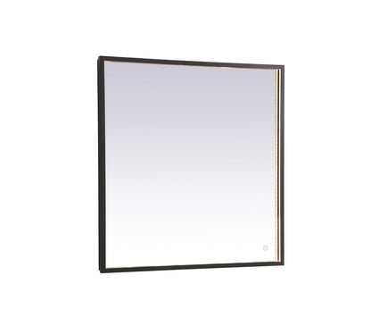 Pier 30x30 inch LED mirror with adjustable color temperature 3000K/4200K/6400K in black