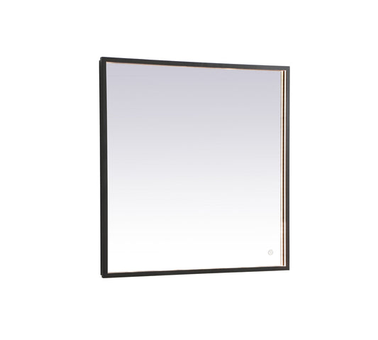 Pier 30x30 inch LED mirror with adjustable color temperature 3000K/4200K/6400K in black