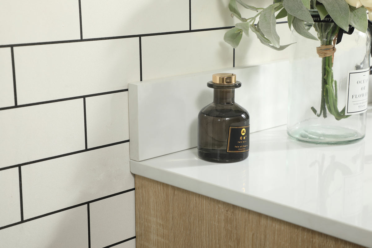 48 inch Single bathroom vanity in mango wood with backsplash