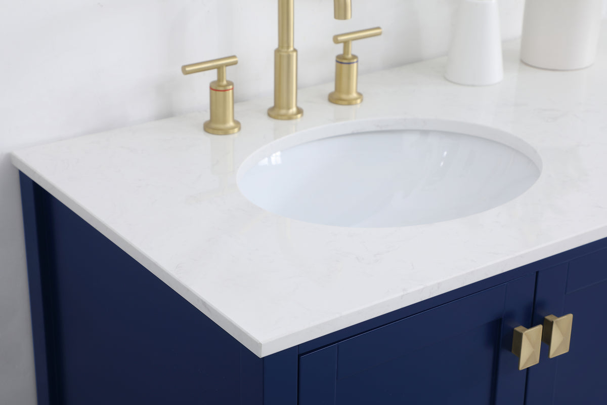 42 inch Single Bathroom Vanity in Blue
