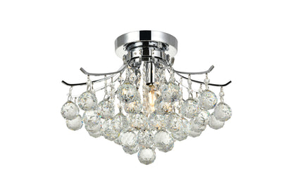 Toureg 3 light Chrome Flush Mount Clear Royal Cut Crystal