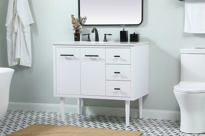 36 inch Single bathroom vanity in white