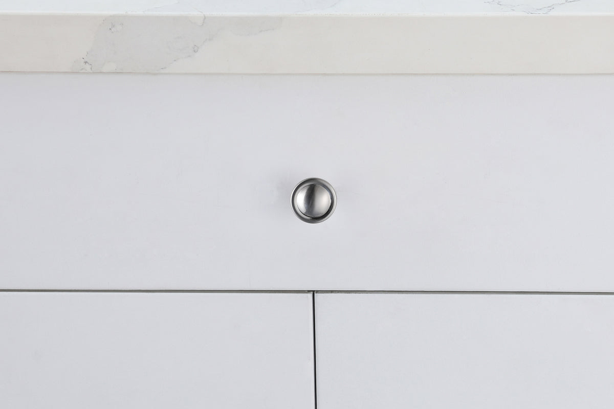 Garlande 1.2" Diameter Brushed Nickel Mushroom Knob Multipack (Set of 10)