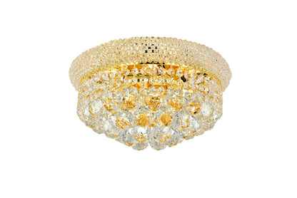 Primo 6 light Gold Flush Mount Clear Royal Cut Crystal