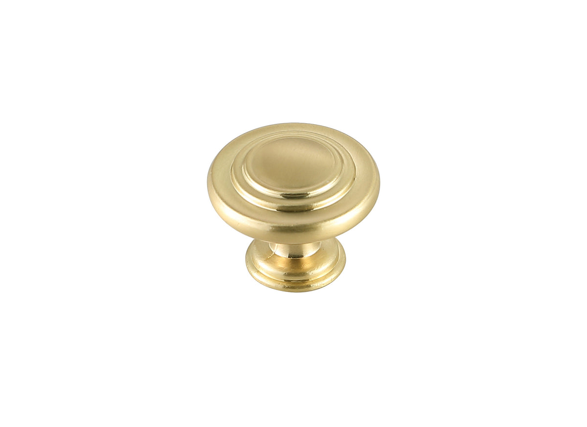 Minu 1.3" Diameter Brushed Gold Mushroom Knob Multipack (Set of 10)