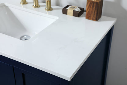 32 inch Single bathroom vanity in blue