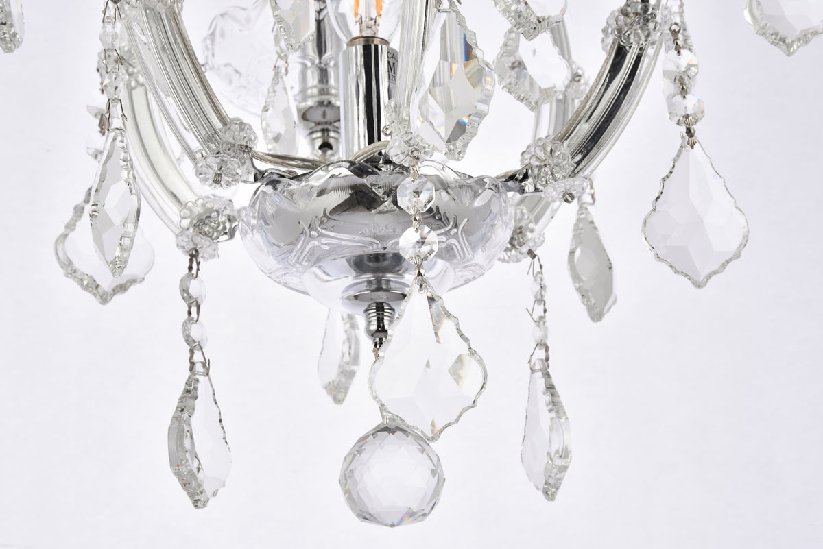 Maria Theresa 4 light Chrome Pendant Clear Royal Cut Crystal
