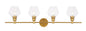 Gene 4 light Brass and Clear glass Wall sconce